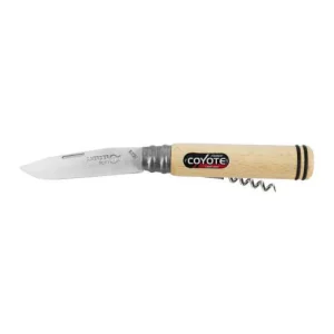 Couteau Coyote tire-bouchon 8,5 inox hêtre André Verdier